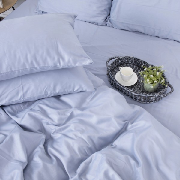 Фото - Комплект постільної білизни MirSon Royal Soft 0843 Grey Blue 220x240 см (2200008069315)